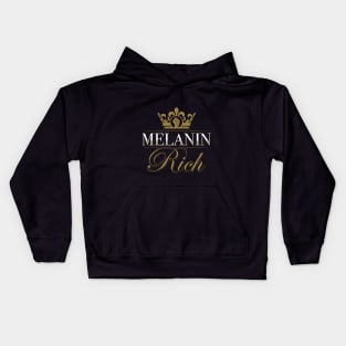 Melanin Rich Black Pride Design Kids Hoodie